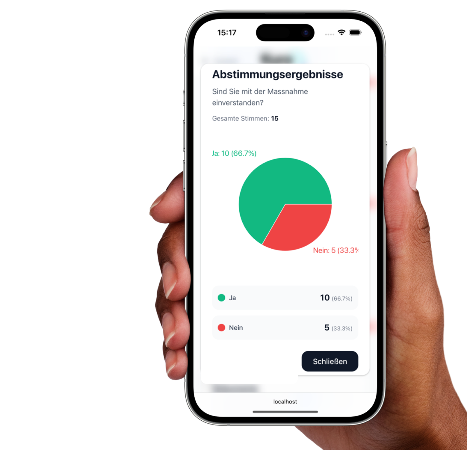 Abstimmung Hand Hintergrund